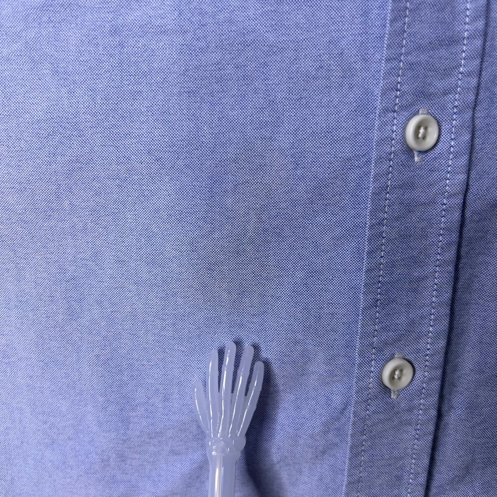 Taylor Stitch Mens Blue Organic Cotton Oxford Button Down Shirt Size 42 Large - Picture 6 of 8